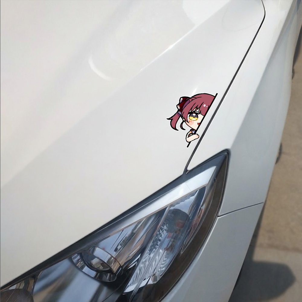 Fishing Boat Steering Wheel - Hololive Houshou Marine Cartoon Girls Peeking